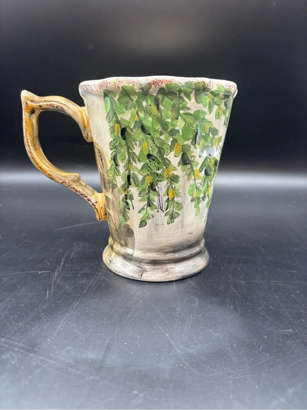 Rue de Paris Handpainted Mug Tabletops Unlimited Large Handle Coffee 5 1/2” Tall